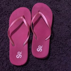 Pink flip flops
